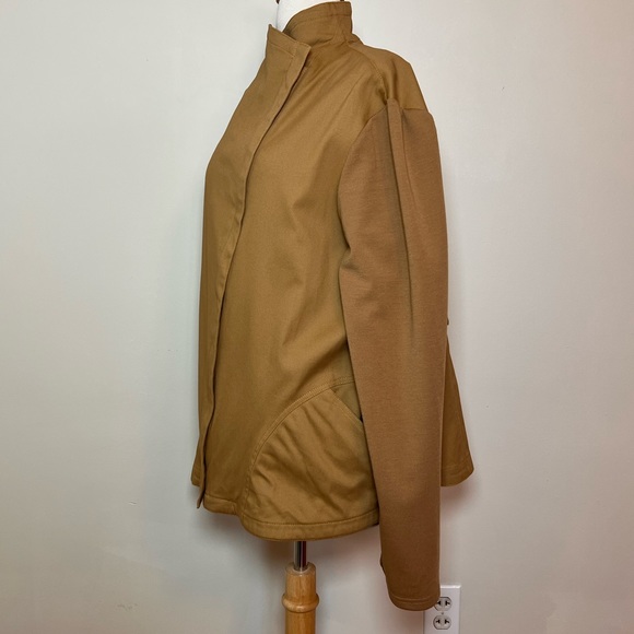 Suzanne Betro ‘Weekend’ Tan Lightweight Diagonal Zip Jacket, Size 3X - Picture 8 of 12